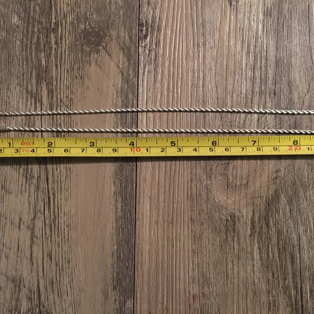 925 Silver Diamond cut Rope Chain-18 Inch - Picture 1 of 3